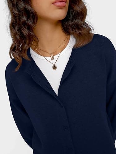 Trendy Queen Cropped Cardigan Sweaters for Women Lightweight Crop Knit Y2k Fall Outfits Fashion Clothes 2025 thumbnail 5