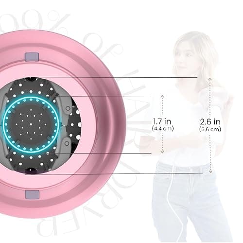 GIHALI Universal Hair Diffuser “Super Sturdy” 1.7 Inch to 2.6 Inch for Natural Curly and Wavy Hair, Hair Dryer Attachment (Rose Gold) thumbnail 5