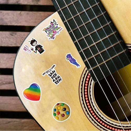 65pcs Scene Stickers Pack, Aesthetic Vinyl Waterproof Cute Cartoon Stickers Bulk for Scrapbook Laptop Luggage Water Bottle Tooth Shaped Graphics Decals for Teens Kids for DIY Decor thumbnail 9