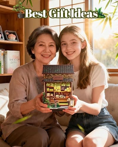 Japan Book Nook, DIY Miniature House Kit, Japanese Sweet Wagashi Shop | 3D Wooden Puzzle,Mini House Kit, Tiny Home, Decorative Home Decor, Adults Crafts Gifts (Sweet Shop) thumbnail 7