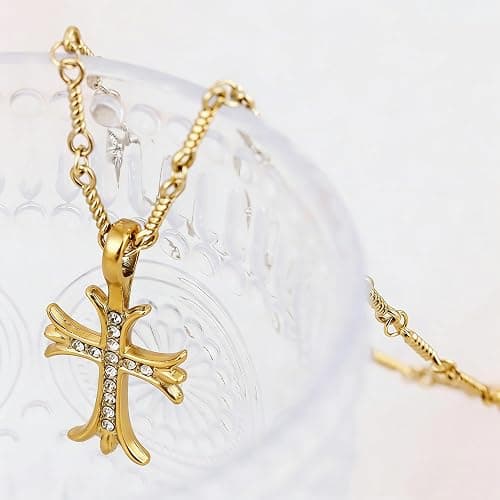 Buyongwant Double Cross Necklace Y2k Irregular Trend Hip Hop Fashion Retro Pendant Jewelry thumbnail 6