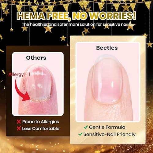 Beetles 2Pcs 15ml HEMA-Free Nail Glue Gel for Acrylic Nail Tips & Clear Press On Nails, Super Strong U V Nail Glue for Nail Extensions, DIY Long Lasting Nail Gel Kit thumbnail 7