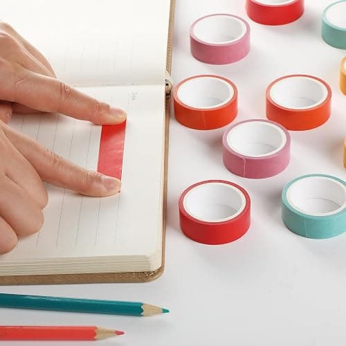 Mr. Pen- Washi Tape Set, 10 Rolls, 5 Yards/Roll, Washi Tape for Scrapbook | Arts, Crafts, Journals and Planners, Summer Design thumbnail 8
