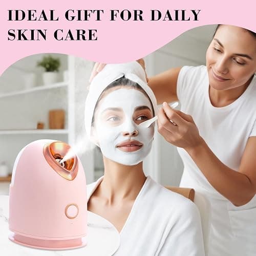 Pjordo Facial Steamer Spa Kit with 17 Skin Care Tools, Nano Ionic Face Steamer for Deep Cleaning Unclogs Pores, Warm Mist Humidifier Steamer for Face Home Sauna SPA, Self Care Gifts for Women thumbnail 9