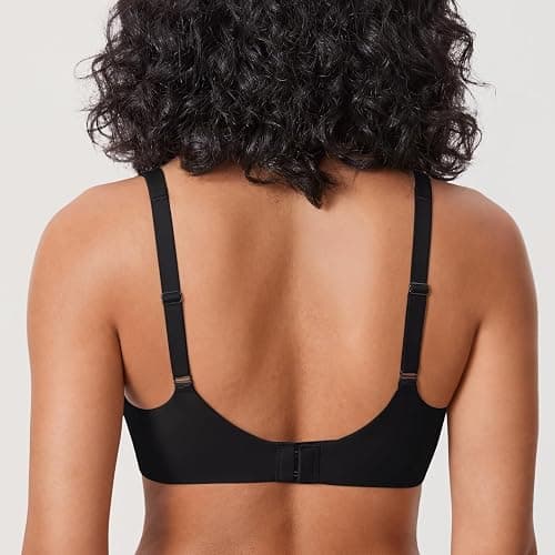 DELIMIRA Women's Confishape Balconette Bra Supportive T Shirt Full Coverage Plus Size Bras Underwire Unlined thumbnail 2