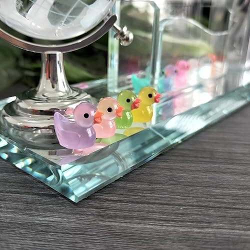 Cidinge 60 Pcs Mini Resin Ducks Luminous Tiny Ducks Miniature Duck Glow in The Dark for DIY Garden Dollhouse Duck Accessories Micro Landscape Aquarium Party Decor thumbnail 6