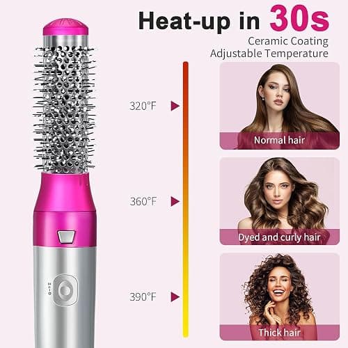 Blow Dryer Brush Set, Air Sculpt 3-in-1 Hot Air Brush Blow Dryer - Salon Blowout Styler for Smooth Curls, Volumizing & Straightening with 3 Interchangeable Heads, Sleek & Frizz-Free Hair thumbnail 4