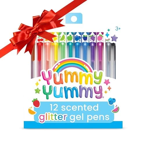Ooly Glitter Scented Gel Pens, Set of 12, 1.00mm NIB Smelly Fun Pens - Yummy Yummy - Image 1