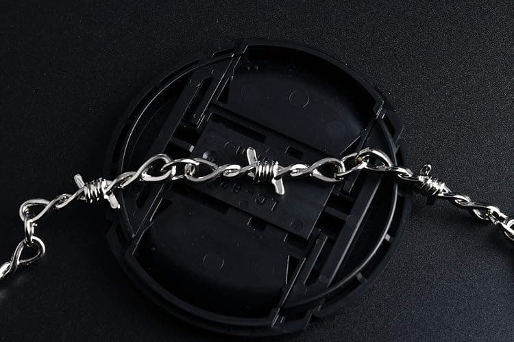 KESOCORAY Punk Gothic Thorns Metal Barbed Wire Chain Necklace Bracelet Silver Jewelry for Men Women thumbnail 5