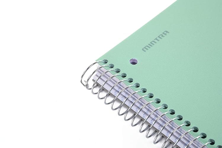 Mintra Office Durable Spiral Notebooks, 5 Subject (Sage Green, College Ruled 1pk) thumbnail 6