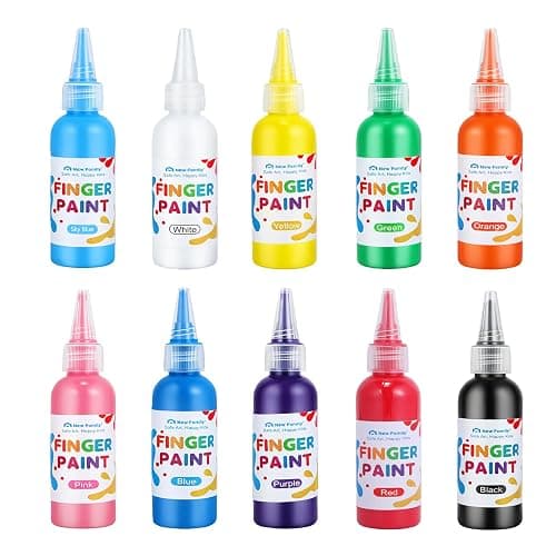 Washable Paint Set, 10 Colors x 60ml (2 fl oz) Squeeze Bottles, Non-Toxic Craft Paint for Paper, Posters, Classroom Art & DIY Projects - Image 1