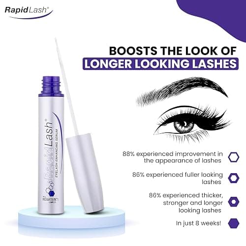 RapidLash Eyelash Enhancing Serum with HEXATEIN 1 Complex – Lash Serum for Eyelashes Conditioning & Hydrating – Longer-Looking, Fuller and Thicker Appearing Lashes – 3 mL / 0.1 fl oz thumbnail 5