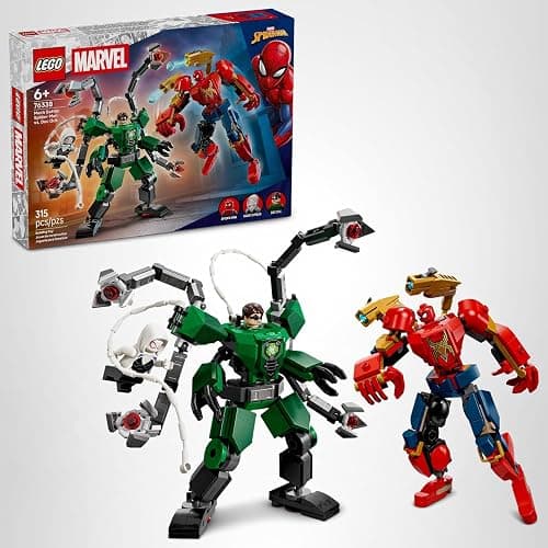 LEGO Marvel Mech Battle: Spider-Man vs. Doc Ock Building Toys for Kids - Super Hero & Villain Poseable Mech Toys W/3 Marvel Minifigures for Kids & Fans, Ages 6+ - Gift Idea for Birthdays - 76338 thumbnail 7