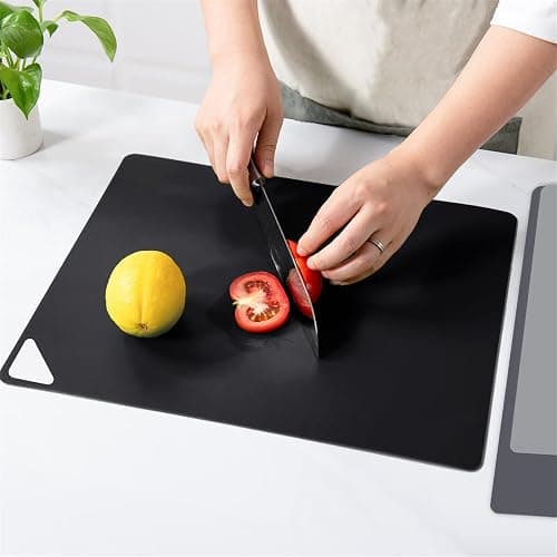 WK Flexible Plastic Cutting Boards Mats for Kitchen, Flexible Non Slip Cutting Mat, Thin Cutting Sheets, BPA Free, Dishwasher Safe, Multi Sizes thumbnail 6