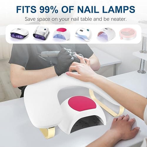 Arm Rest for Nails Tech, U-Shaped Manicure Nail Arm Rest Stand, Nail Armrest for Nail Tech Hand Rests with Stainless Steels Holder thumbnail 5