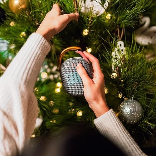 JBL Clip 4 - Portable Mini Bluetooth Speaker, big audio and punchy bass, integrated carabiner, IP67 waterproof and dustproof, 10 hours of playtime, speaker for home, outdoor and travel (Grey) thumbnail 2
