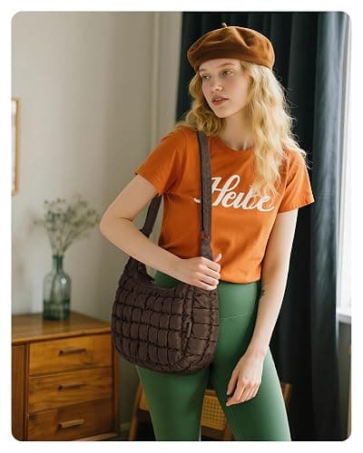 BAGSMART Quilted Crossbody Bags for Women Lightweight Puffer Purse Shoulder Hobo Bag for Daily Use Travel Essentials thumbnail 3