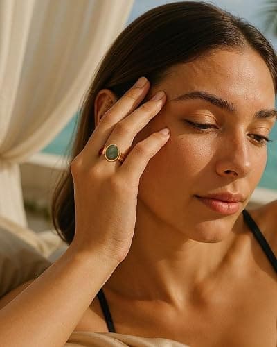 YeGieonr Gold Rings for Women Trendy Non Tarnish Chunky Gold Plated Ring, Waterproof Stainless Steel Gold Jewelry Gift thumbnail 5