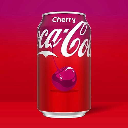 Coca-Cola Cherry Soda Soft Drink Cans, 12 fl oz, 12 Pack | Carbonated drink with cherry cola flavor thumbnail 3