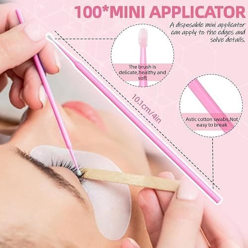 QUKLOGEN DIY Fluffy Lash Extension Kit 772Pcs D Curl 4 styles Individual Lash with Bottom Clusters Bond and Seal,Quick Glue Remover Tweezers Eyelash Brush Mini Applicator (LASH003) thumbnail 9