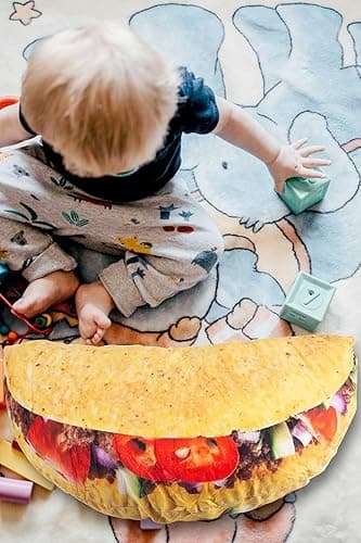 ZIGFRUIT Taco Plush Pillow Mexican Food Funny 3D Giant Food Plush Stuffed Pillow Novelty Throw Cushion Stuffed Animal Toy 23" thumbnail 3
