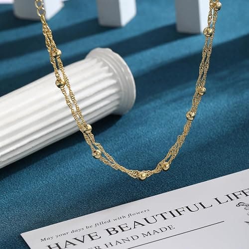 JECOMY Ankle Bracelets for Women, 14K Gold Plated Waterproof Dainty Anklets for Women, Hypoallergenic Trendy Lightweight Jewelry Gifts thumbnail 6