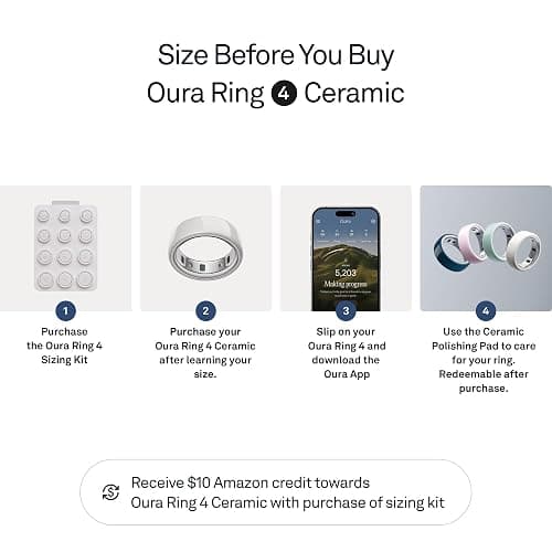 Oura Ring 4 - Ceramic Cloud - Size 4 - Smart Ring, Sleep, Activity, Women’s Health, AI Advisor, Up to 8 Days of Battery Life, Size Before You Buy, Android & iOS Compatible thumbnail 4