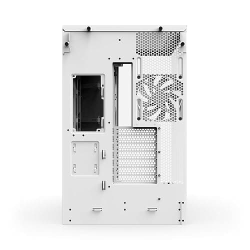 NZXT H9 Flow (2025) – Large Dual-Chamber ATX Mid-Tower Airflow PC Case – Includes 3 x 140mm & 1 x 120mm Fans – 420mm Radiator Support – Tempered Glass – Back-Connect Ready – White thumbnail 6