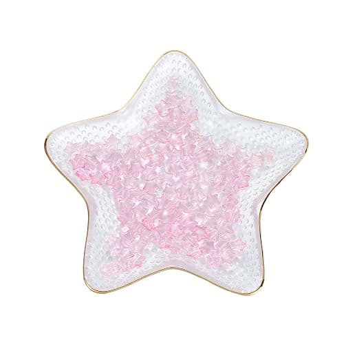 100pcs 10MM Charms Stars Beads, Star Glass Spacer Beads, Colorful Star Bead for DIY Jewelry Making Necklace Bracelet Craft Supplies (Pink) thumbnail 3