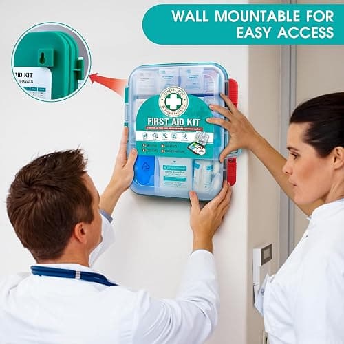 General Medi 420 Pieces Professional First Aid Kit - HardCase First Aid Box - Contains Premium Medical Supplies for Travel, Home, Office, Vehicle, Camping, Workplace & Outdoor thumbnail 6