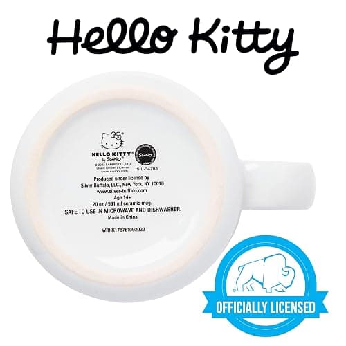 Silver Buffalo Sanrio Hello Kitty Leopard Outfit Ceramic Camper Mug, 20 Ounces thumbnail 5