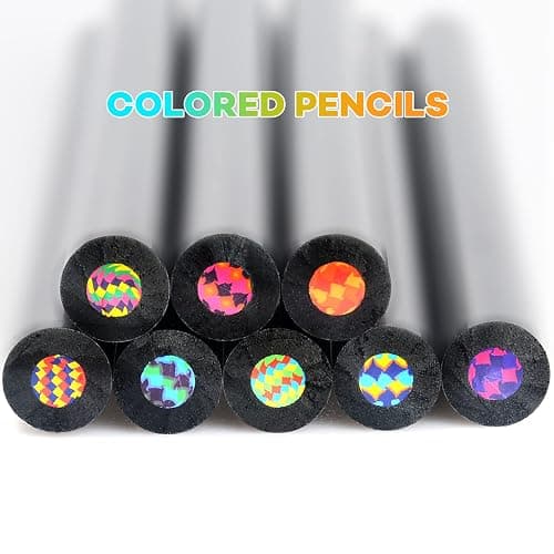 nsxsu 8 Pieces Rainbow Pencils for Adults and Kids, Jumbo Rainbow Coloured Pencil, Multicoloured Pencils for Art Drawing, Colouring, Sketching, Party Favours Bags thumbnail 5