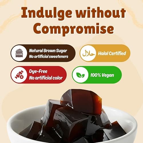 HeySweet Brown Sugar Konjac Jelly Variety Pack | Coffee, Lychee, Green Tea, Cranberry Chia Seed | Vegan, Halal, No Artificial Sweeteners or Colors | 9 oz (8 Servings) thumbnail 4