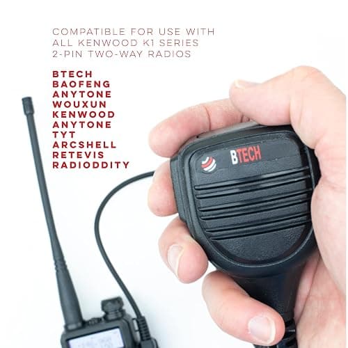 BTECH QHM22 Weatherproof Heavy Duty IP54 Speaker Mic, Premium Commercial Grade Shoulder Mic for BAOFENG (UV-5R BF-F8HP), pxton, Retevis, Kenwood K1 Radios thumbnail 7