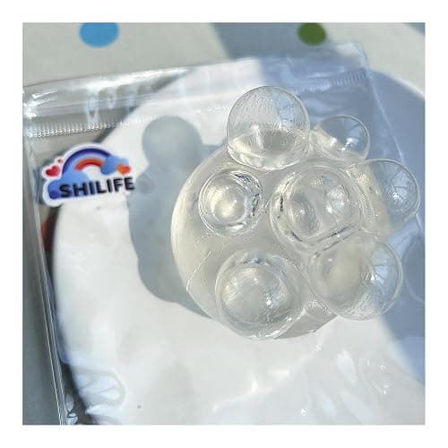 Taba Squishy fufu squishise,Kawaii Squishies PVC Toys,Stress Relieving Fur Ball OPP Packaging Gifts|Squishy Fidget Toys for Anxiety&Relaxation|Perfect Desk Accessory for Adults (Transparent) thumbnail 6