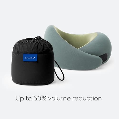 Ostrichpillow Go Neck Pillow, Travel Pillows for Airplanes, Premium Memory Foam Travel Pillow, 360º Ergonomic Design, Asymmetrical Sides, Travel Bag Included, Washable Modal Cover thumbnail 8