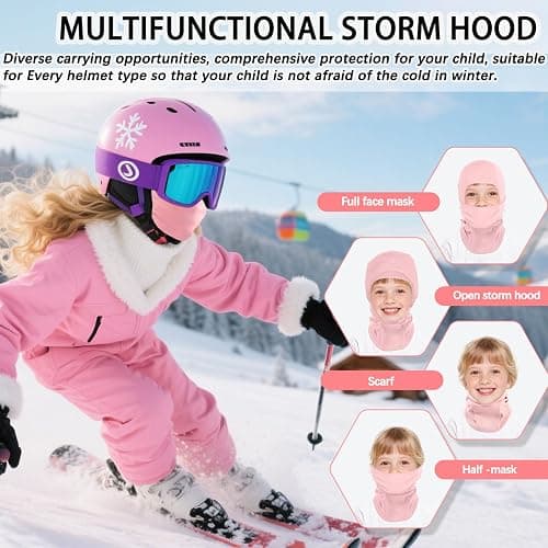 BAISEN Kids Balaclava Ski Mask for Skiing Cycling, Cold Weather Neck Warmer Windproof Thermal Face Mask for Boys/Girls thumbnail 5