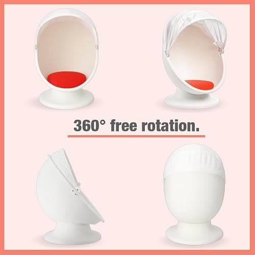 home stuff Swivel Chair White/Red Spinning Chair for Kids Sensory for Improving Physical Coordination with Non Slip Sitting and More Safer and Ideal Companion for Autism Children, Medium thumbnail 4