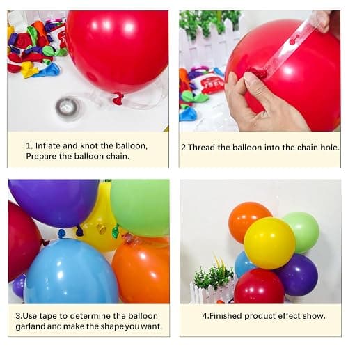 KAWKALSH Rainbow Balloon Arch Kit 111Pcs 18 12 5 Inch Latex Colorful Party Balloons Garland for Birthday Baby Shower Wedding Engagement Anniversary Christmas Party Decorations thumbnail 3