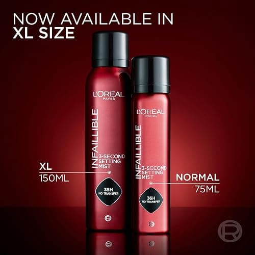 L'Oréal Paris Setting Spray, Infallible 3-Second Makeup Setting Spray Mist for Face, Up To 36 Hour Makeup Wear, Fixing Spray, Waterproof and Sweatproof, Transfer-proof and Non-sticky 75ml thumbnail 5