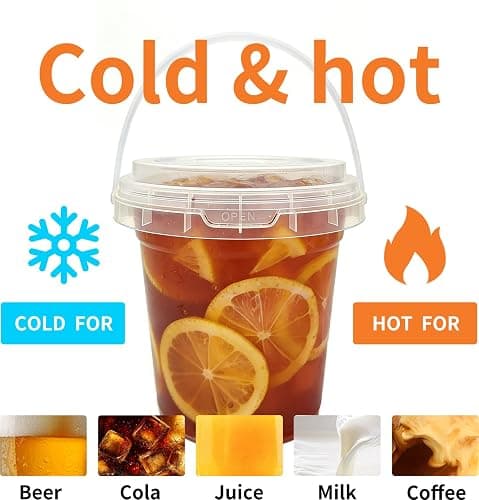 34oz 15pack Plastic Cups with Lids and Straws, Jumbo Disposable Drink Cups with Lids, Perfect for Lemonade, Iced Coffee & Fruit Drinks at Summer Parties, Beach Picnics & Poolside thumbnail 7