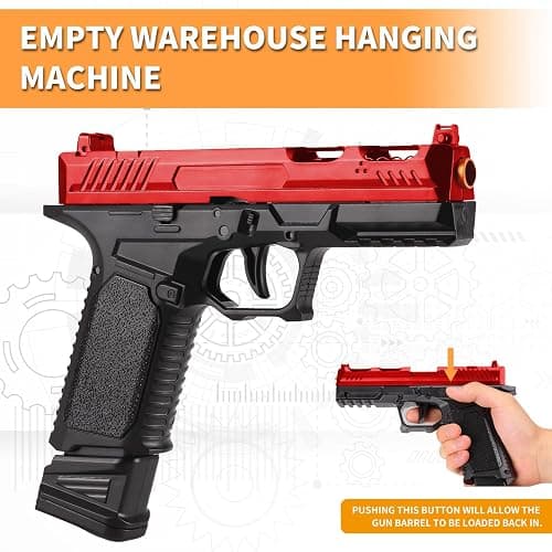 Toy Gun - Stress Shot Toy Gun with Semi-Automatic Mode, Red and Black thumbnail 4
