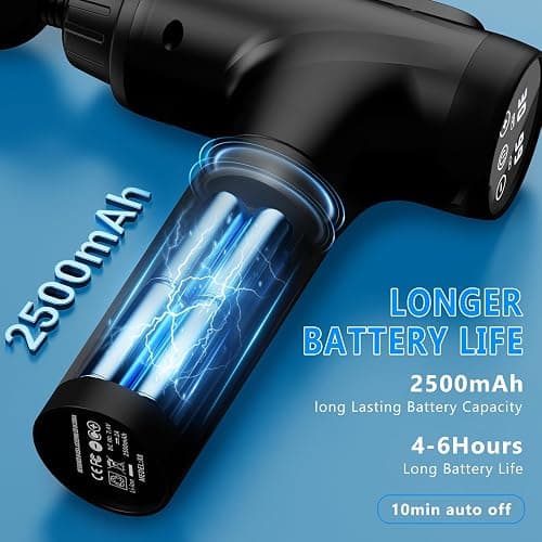 APHERMA Massage Gun, Muscle Massage Gun for Athletes Handheld Electric Deep Tissue Back Massager, Percussion Massage Device for Pain Relief with 30 Speed Levels 9 Heads Black thumbnail 3