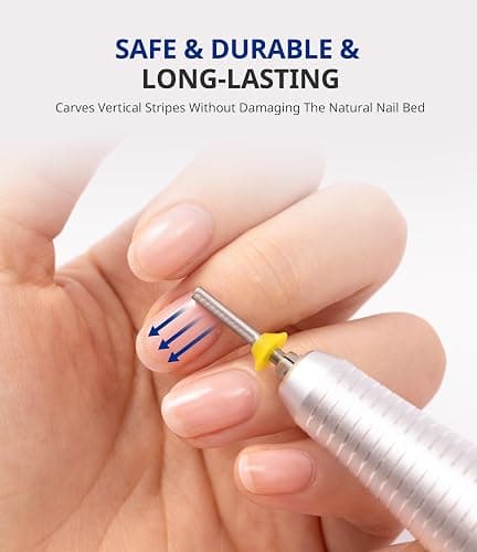 AIRSEE Safety Tungsten Carbide Acrylic Nail Drill Bit Electric Nail Drill File Head Tip for Dead Skin Cleaning Nail Bed File Cuticle Nail Prepare 3/32" 2 Way Needle Nail Buffer Bit XF thumbnail 6