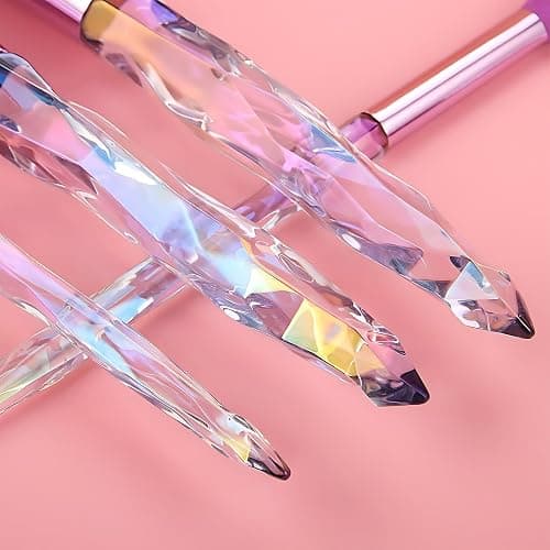 Kingtree Makeup Brush Set, 10PCS Crystal Makeup Brushes Premium Synthetic Foundation Powder Concealer Eye Shadow Blush Makeup Brushes Set, Professional Make Up Brush Kit for Girls Ladies thumbnail 5