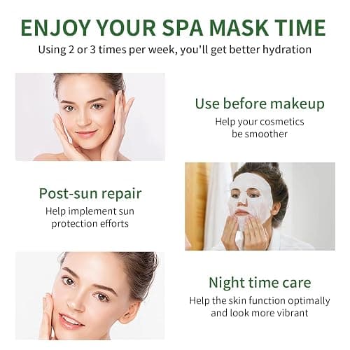 Aloe Vera Soothing Mask Hydrating Face Masks Skincare Moisturizing Facial Sheet Mask Skin care for Dry, Oily, Sensitive Skin Face Mask for Acne, Sun Care, Calming, Refreshing 25ml/0.88oz, 10 Pack thumbnail 9