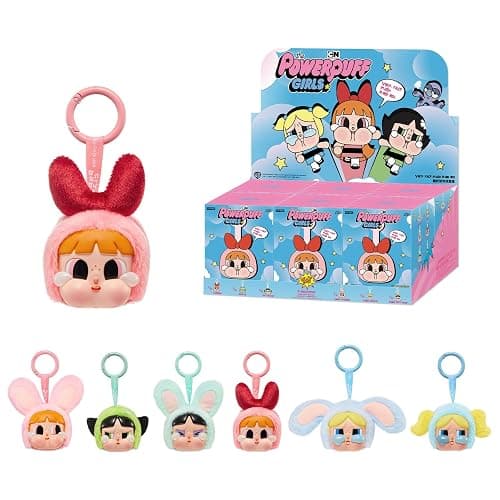 POP MART Crybaby × Powerpuff Girls Series-Vinyl Face Plush Blind Box, 6PCs Crybaby Blind Box Figures, Random Design Action Figures Collectible Toys Home Decorations, Whole Set - Image 1