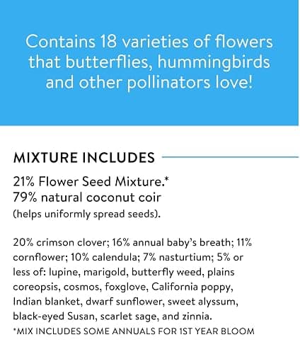 Burpee Wildflower 25,000 Bulk, 1 Bag 18 Varieties of Non-GMO Flower Seeds for Hummingbirds and Butterflies thumbnail 6