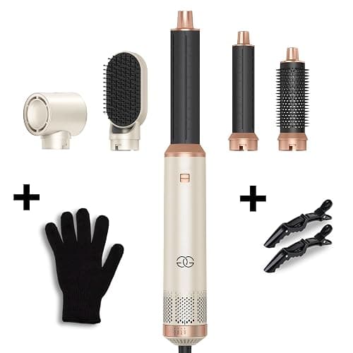 Brosse Soufflante avec 5 accessoires, Golden Goods Multistyler Sèche-cheveux, Airstyler 5-en-1, pour sécher, Brosse Coiffante Chauffante, Pour Lisser, Boucler, Sandstone Edition thumbnail 2