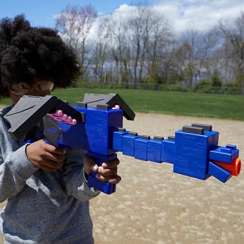 NERF Minecraft Ender Dragon Blaster, 4-Dart Internal Clip, 12 NERF Elite Foam Darts, Design Inspired by Mob in The Game thumbnail 5